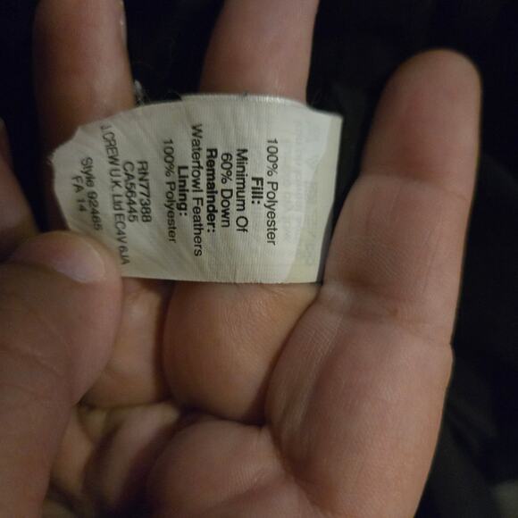 J.Crew Factory Quilted Puffer Vest Black XS Down Feather Fill Women’s Outerwear - Picture 4 of 5